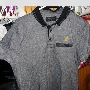 Kangol Charcoal Polo Shirt with Black Accents